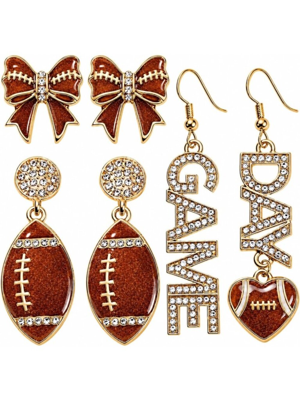 Stylish Football Dangle Earrings for Women | Game Day Jewelry & Gifts for Fans